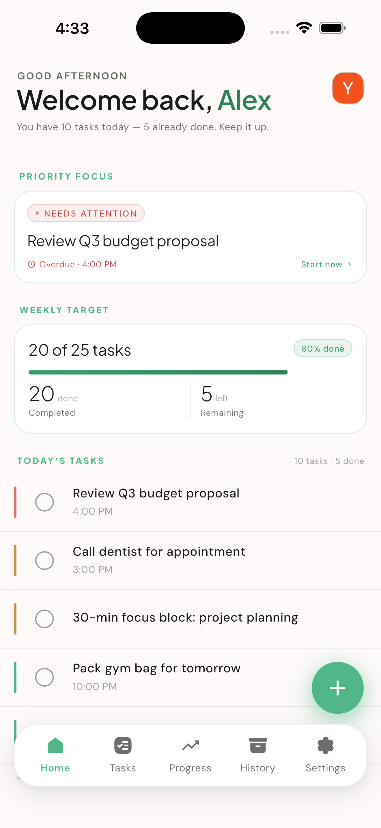 ZapTodo dashboard preview