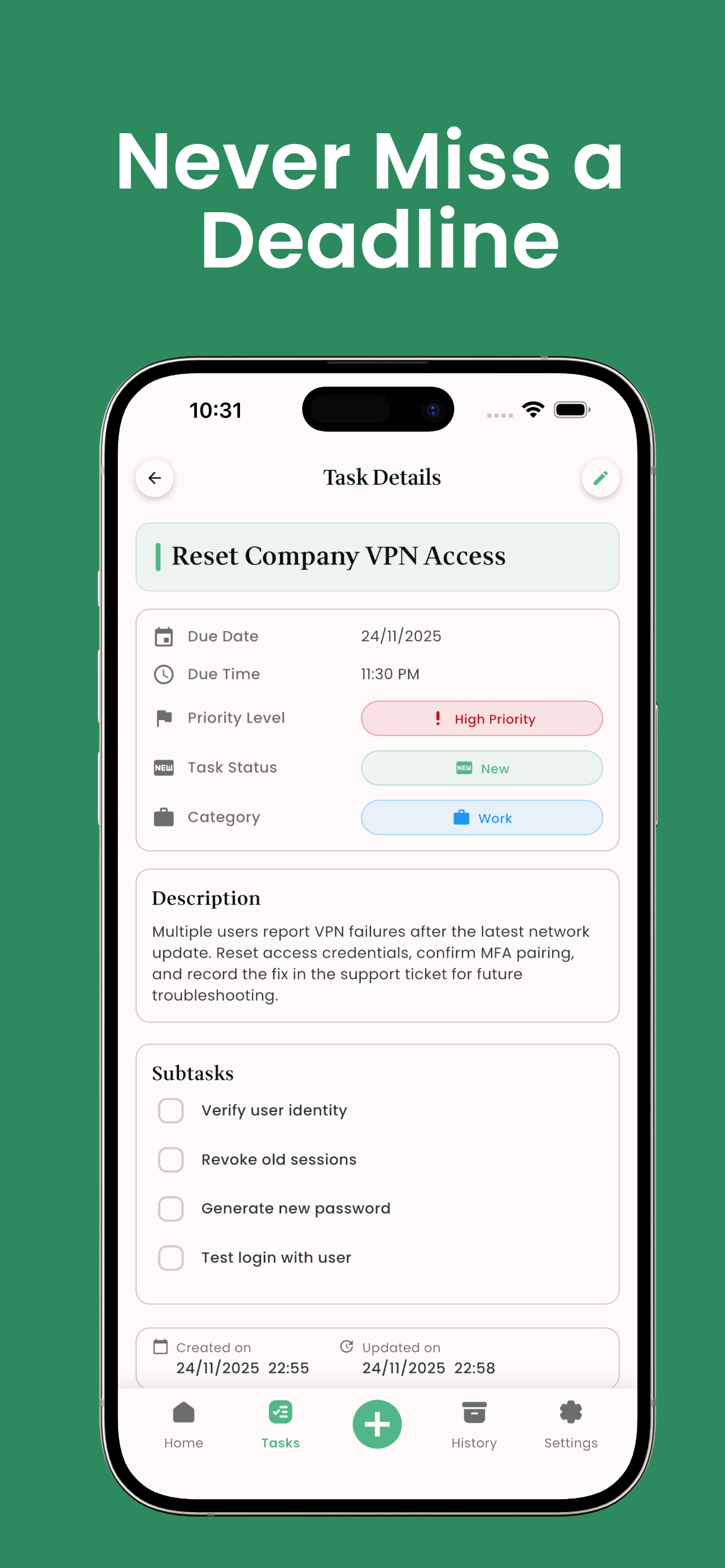Categories & Organization
